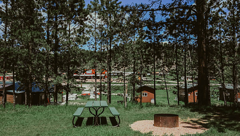 Camping spots in the Black Hills at Firehouse Campground